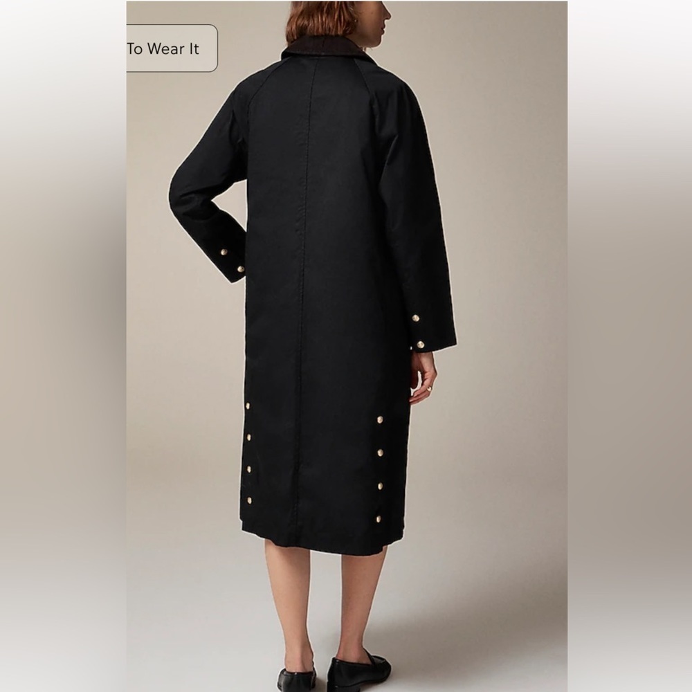 NEW J.Crew Long Barn Jacket™ in waxed cotton twill - Picture 2 of 14